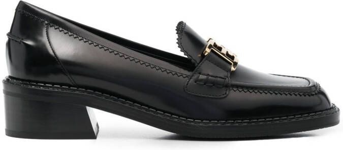 Bally horsebit-plaque loafers Black