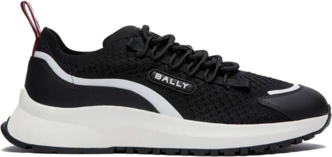Bally logo-appliqué mesh-panelling sneakers Black