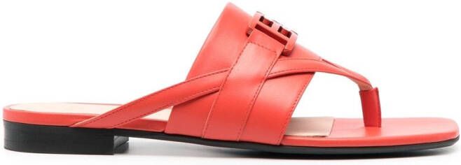 Bally logo-embellishment leather sandals Orange