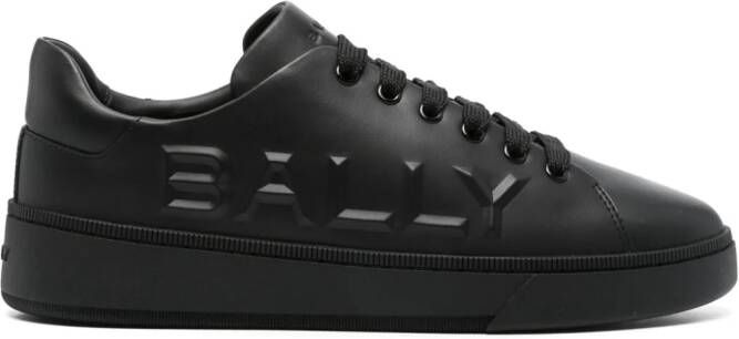 Bally logo-embossed leather sneakers Black