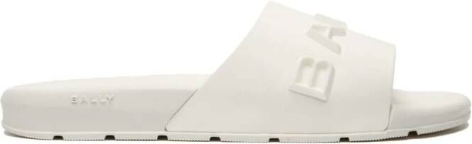 Bally logo-embossed slides White