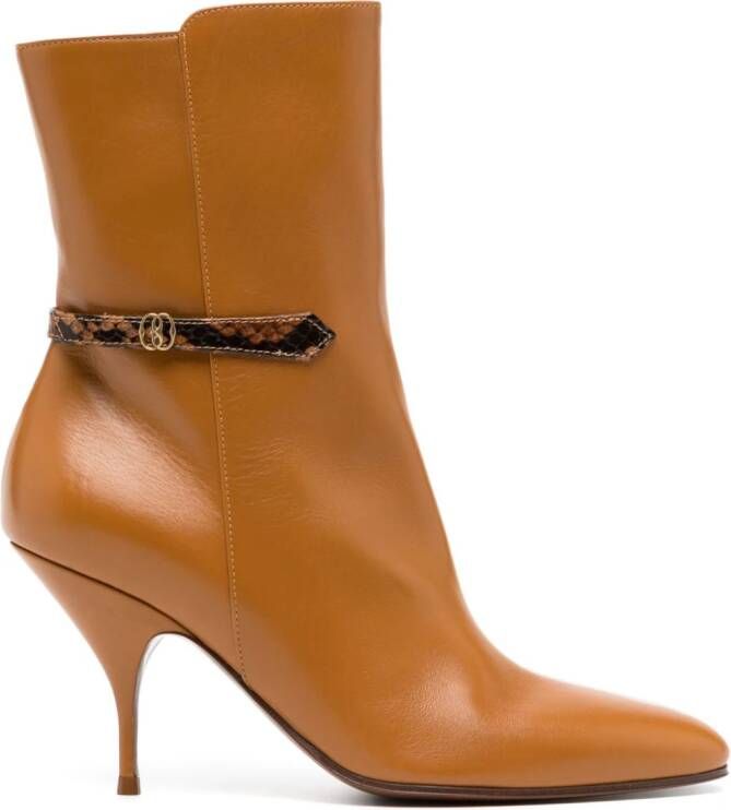 Bally Odeya 85mm leather boots Brown