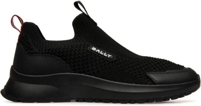 Bally logo-plaque slip-on sneakers Black