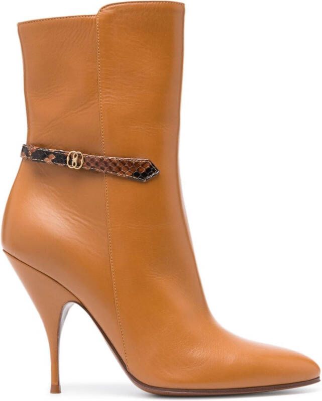 Bally Odeya 100mm leather boots Brown
