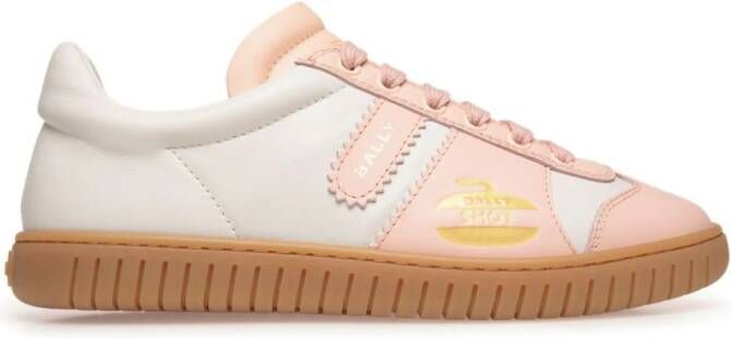 Bally Player curling-motif leather trainers White