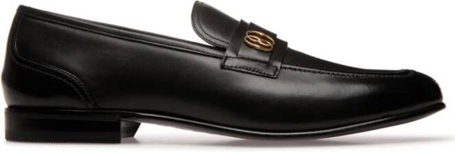 Bally Sadei logo-plaque leather loafers Black