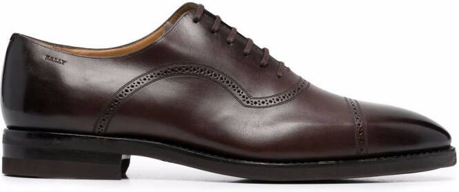 Bally Scotch lace-up leather Oxford shoes Brown