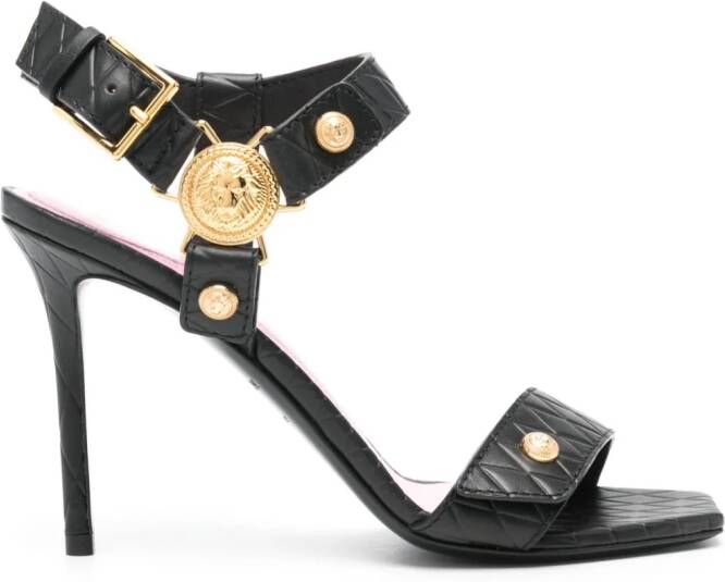 Balmain 100mm leather sandals Black