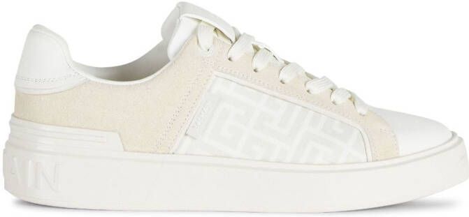 Balmain B-Court monogram sneakers Neutrals