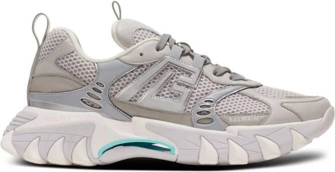 Balmain B-East PB panelled sneakers Grey