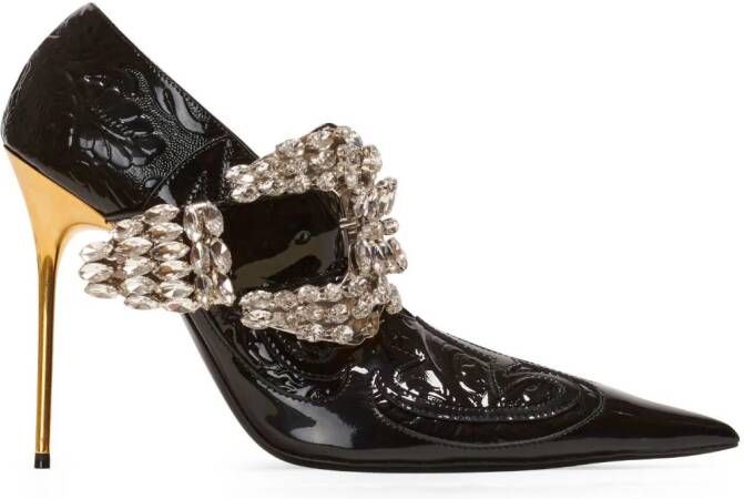 Balmain Clara 95mm crystal-embellished pumps Black