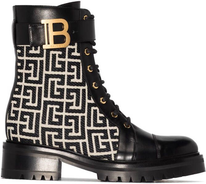 Balmain Ranger Romy monogram boots Black