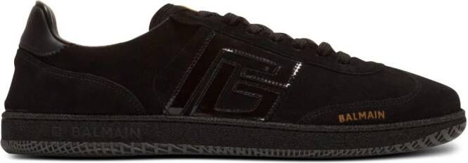 Balmain Swan suede sneakers Black
