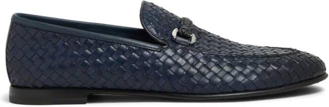 Barrett interwoven leather loafers Blue