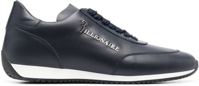 Billionaire calf-leather low-top sneakers Blue