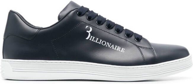 Billionaire calf-leather low-top sneakers Blue