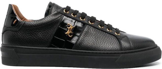 Billionaire contrast-detail low-top sneakers Black