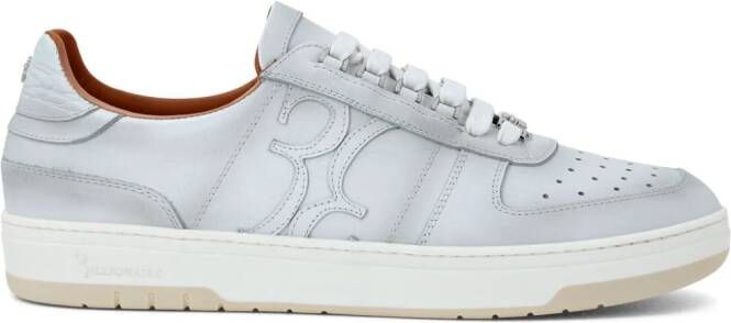 Billionaire croc-effect leather low-top sneakers White