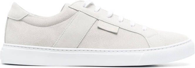 Billionaire low top leather sneakers White