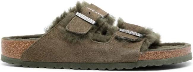 Birkenstock Arizona buckle-fastening suede sandals Green