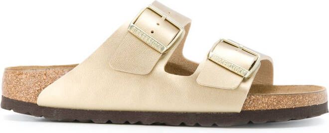 Birkenstock Arizona buckled sandals Gold