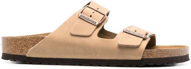 Birkenstock Arizona double-strap slides Brown