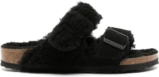 Birkenstock Arizona shearling-lined sandals Black
