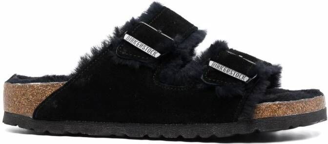 Birkenstock Arizona shearling sandals Black