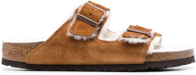 Birkenstock Arizona shearling sandals Brown
