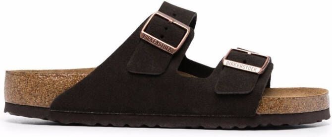 Birkenstock Arizona slip-on suede sandals Brown