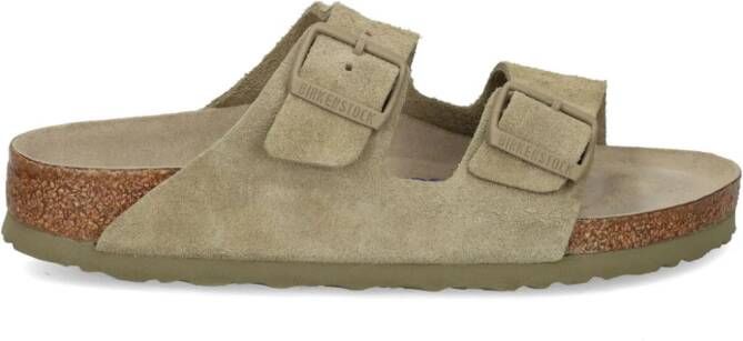 Birkenstock Arizona suede flat sandals Green