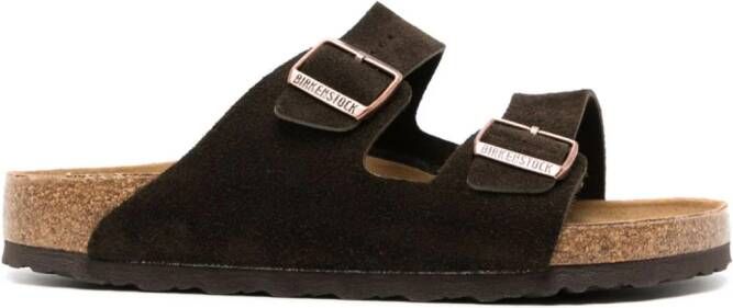 Birkenstock Arizona suede sandals Brown