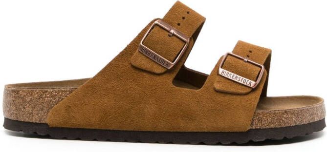 Birkenstock Arizona suede slides Brown
