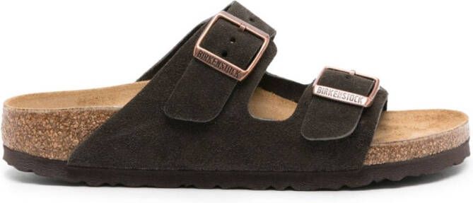 Birkenstock Arizona suede slides Brown