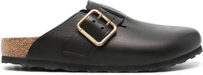 Birkenstock Boston Bold leather slippers Black