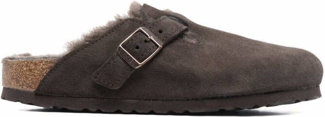 Birkenstock Boston Shearling mules Green