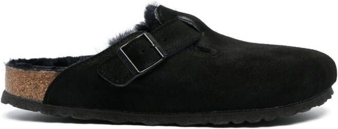 Birkenstock Boston shearling slippers Black