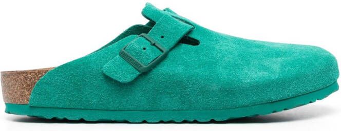 Birkenstock Boston suede clog sandals Green