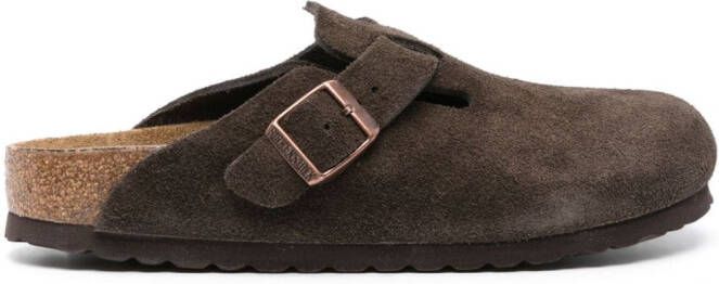 Birkenstock Boston suede slippers Brown