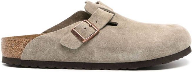 Birkenstock Boston suede slippers Neutrals