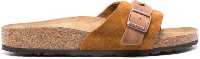 Birkenstock braided-strap leather sandals Brown