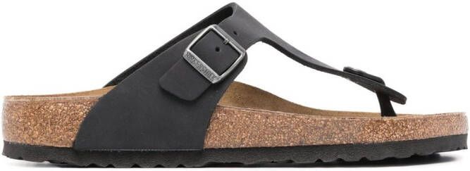 Birkenstock buckle-detail flip flop sandals Black