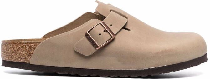 Birkenstock buckled leather loafers Neutrals