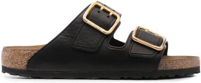 Birkenstock double-strap leather sandals Black