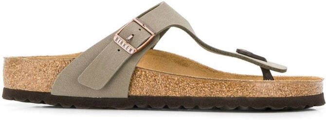 Birkenstock flat thong sandals Brown