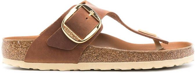 Birkenstock Gizeh buckle sandals Brown