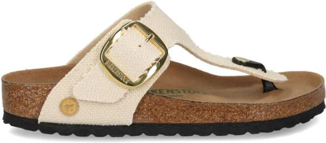 Birkenstock Gizeh buckled flip flops Neutrals