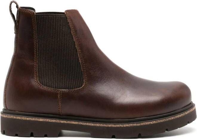Birkenstock Highwood slip-on leather boots Brown