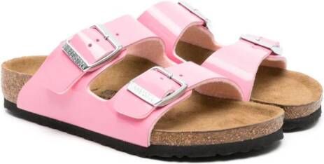 Birkenstock Kids Arizona BS leather sandals Pink