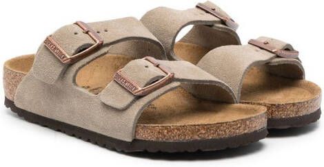 Birkenstock Kids Arizona leather sandals Green